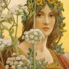 Схема вышивки «Девушка - лето»