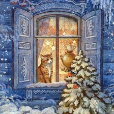 Схема вышивки «у окошка»