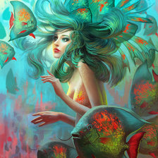 Схема вышивки «Mulher Peixes»