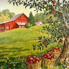 под яблоней