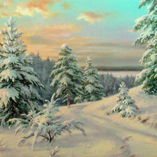 Схема вышивки «Снежная зима»