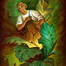 Схема вышивки «Малахитовый цветок»