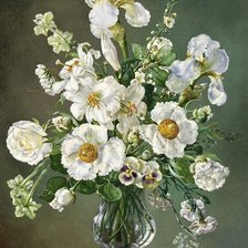 Схема вышивки «Букет белых цветов»