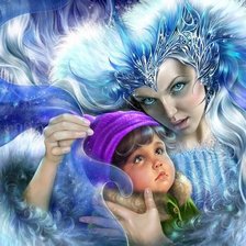 Схема вышивки «снежная королева»