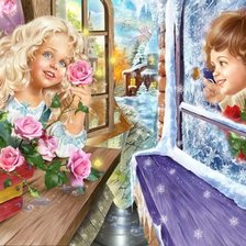 Схема вышивки «снежная королева»