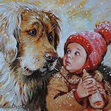 Собака и малыш