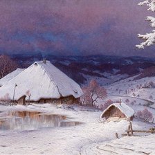 Схема вышивки «Зимний пейзаж»