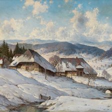 Схема вышивки «Зимний пейзаж»