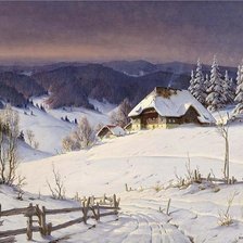 Схема вышивки «Зимний пейзаж»