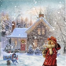 Схема вышивки «снегопад»