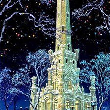 Схема вышивки «город»