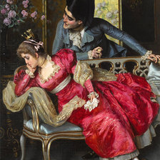 Схема вышивки «дама»