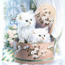 Схема вышивки «котята»