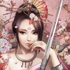 Схема вышивки «Прекрасная воительница»