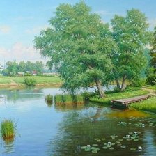 Схема вышивки «Летний пейзаж»