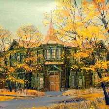 Схема вышивки «Старый дом»