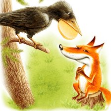 Схема вышивки «Ворона и сыр.»