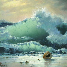 Схема вышивки «море»