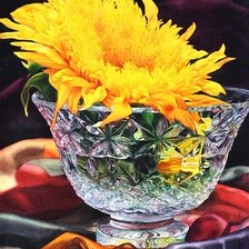 Схема вышивки «цветы в хрустале»