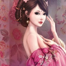 Схема вышивки «Восточная красавица»