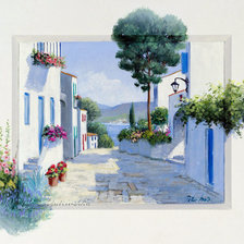 Схема вышивки «средиземноморский пейзаж 5»