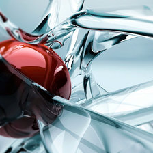 Схема вышивки «Красный шар в воде»