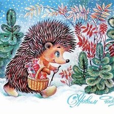 Новогодний ежик