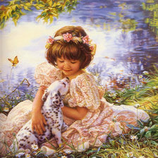 Схема вышивки «Милая девочка»