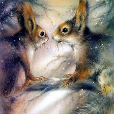 Схема вышивки «белочки»