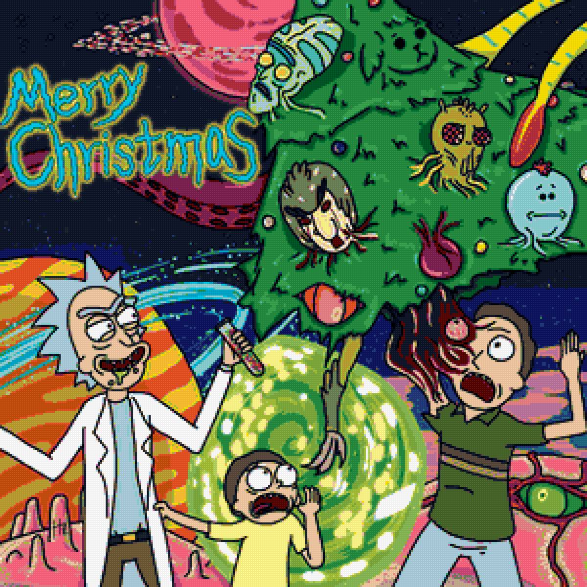 Рик и Морти - мультфильмы, рик и морти, рождество - предпросмотр