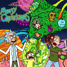 Схема вышивки «Рик и Морти»