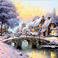 Схема вышивки «Зимний вечер»