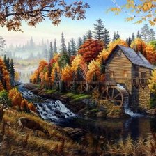 Схема вышивки «młyn wodny»