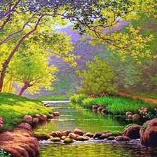 Схема вышивки «Летний пейзаж»