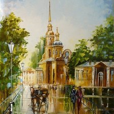 Схема вышивки «Город»