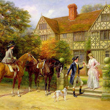 Схема вышивки «Разговор.»