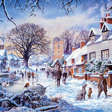 на зимней улице