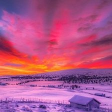 Схема вышивки «закат»