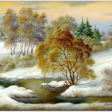 Схема вышивки «Зима»