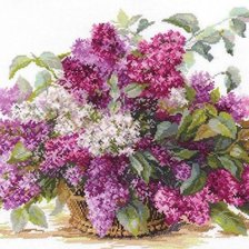 Схема вышивки «сирень»