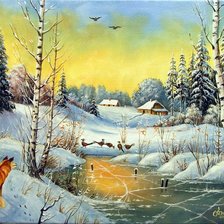 Схема вышивки «poranne łowy»