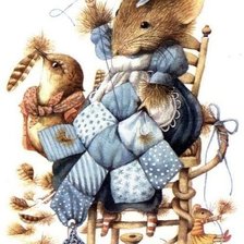 Схема вышивки «Мышка»