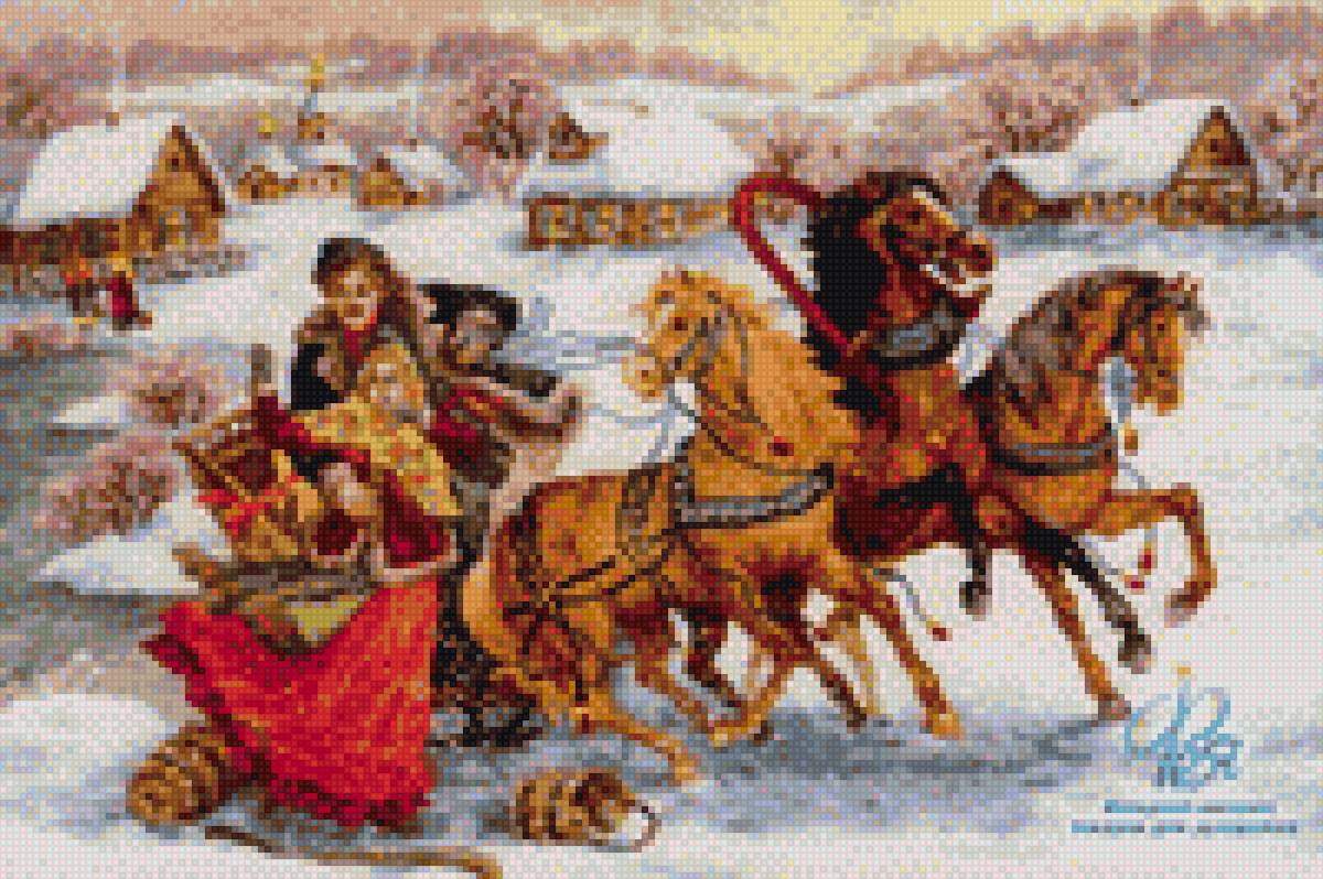 тройка - зима, двое - предпросмотр