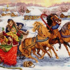 Схема вышивки «тройка»