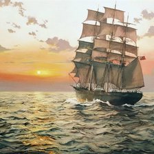 Схема вышивки «морской пейзаж»