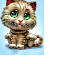 Схема вышивки «котик»