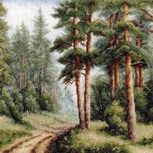 Схема вышивки «ліс»