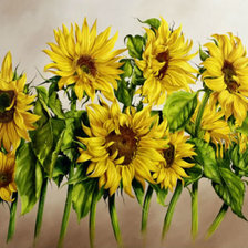 Схема вышивки «Подсолнухи»