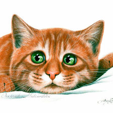 Схема вышивки «Зеленоглазый рыжик»