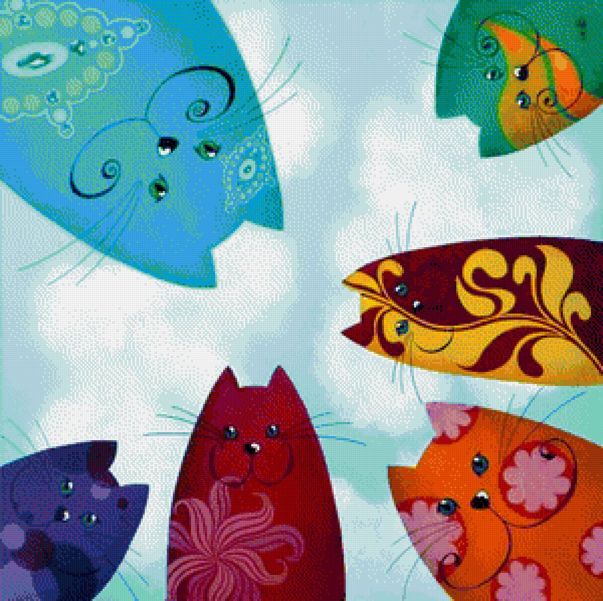 Подушка кошки - животные, кошки - предпросмотр